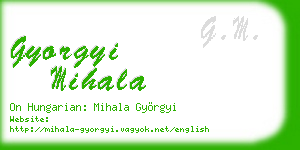 gyorgyi mihala business card