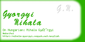 gyorgyi mihala business card